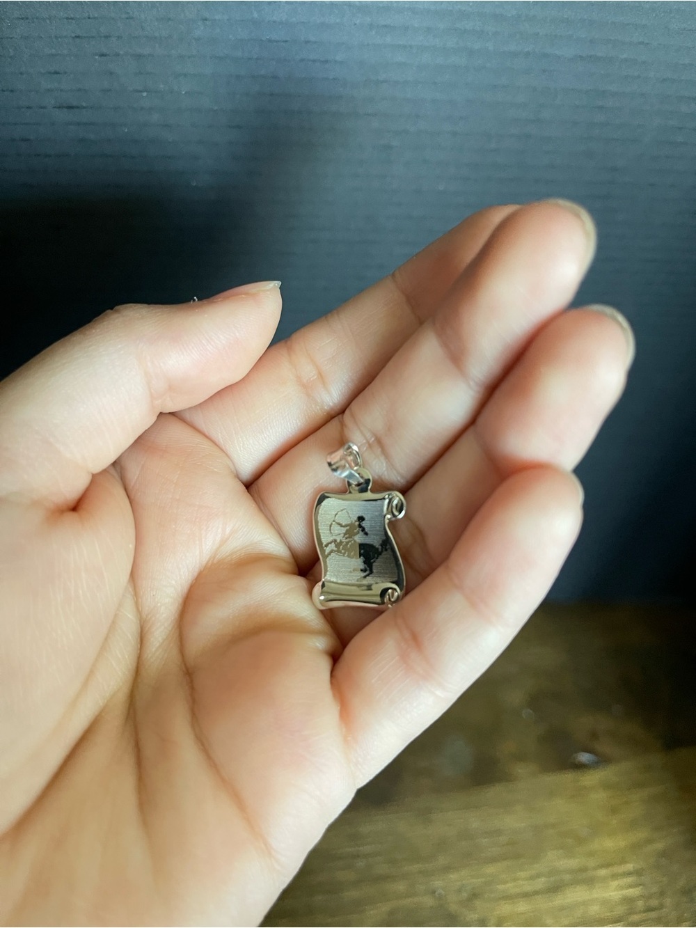 Sagittarius zodiac sign sterling silver pendant
